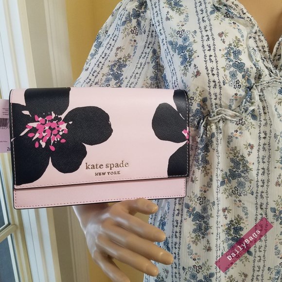 KATE SPADE CONVERTIBLE GRAND FLORA CROSSBODY PINK - Picture 4 of 13